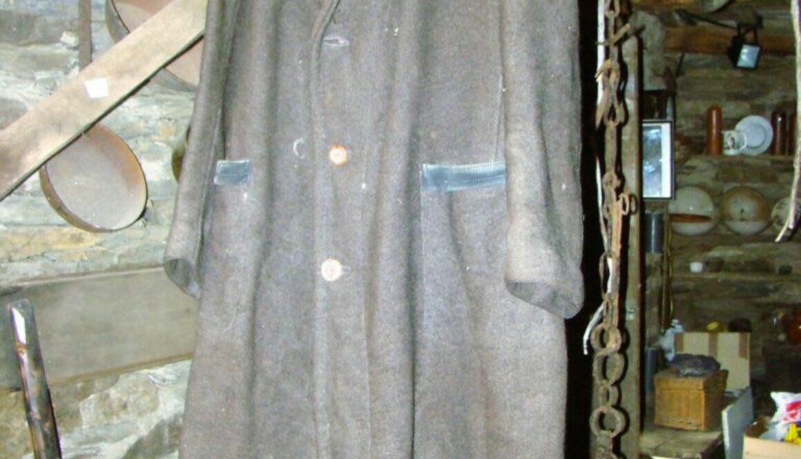Unha mostra da chaquetón de lá, imaxina mollado