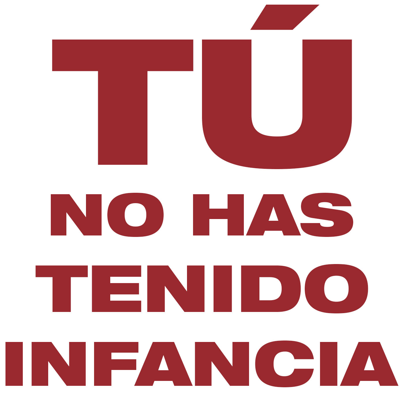 Tú no has tenido infancia (Podcast): Tú no has tenido infancia es un Podcast perpetrado y producido por JL “Yuanyu” Rovirosa y Marc “FunSpot” Rollan. Nos dedicamos a analizar en cada programa alguna de las grandes obras de la historia del mundo friki. Anime, Manga, Literatura, Cómic, Cine, Series de Televisión, Videojuegos, Rol… Todas aquellas obras inolvidables que marcaron nuestra infancia y que no deberían faltar en ninguna biblioteca que se precie y que creemos son indispensables para entender el fenómeno nerd.